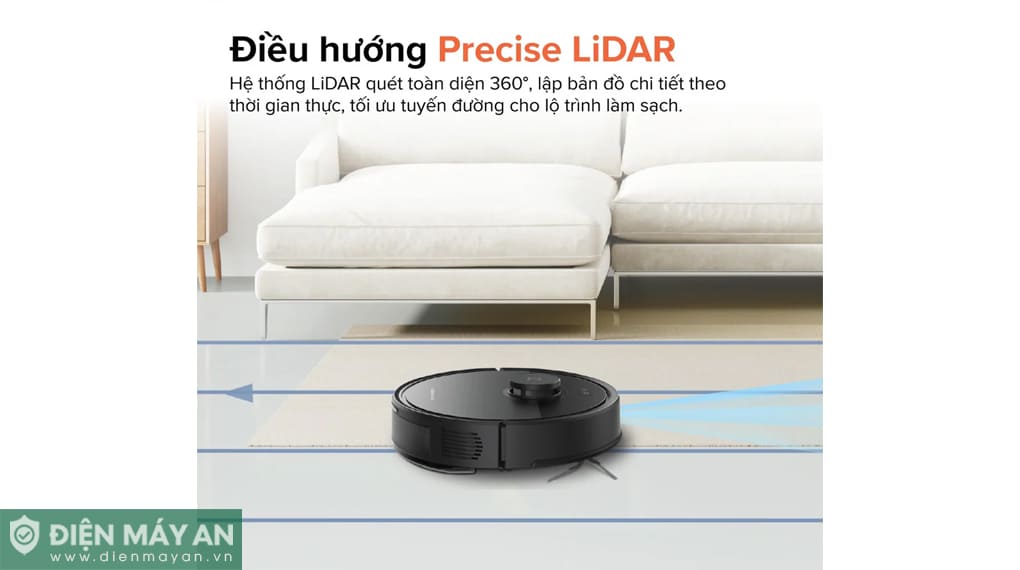 Robot hút bụi lau nhà Roborock Q7TF (Plus) - Đen